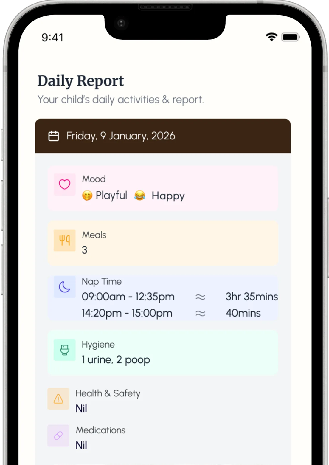 Phone showing CEven app in action